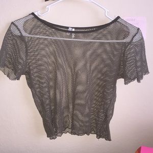 Urban outfitters green mesh shirt!